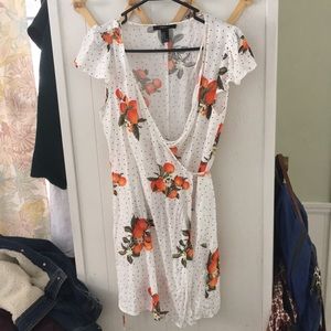 Forever 21 peach wrap dress NWOT